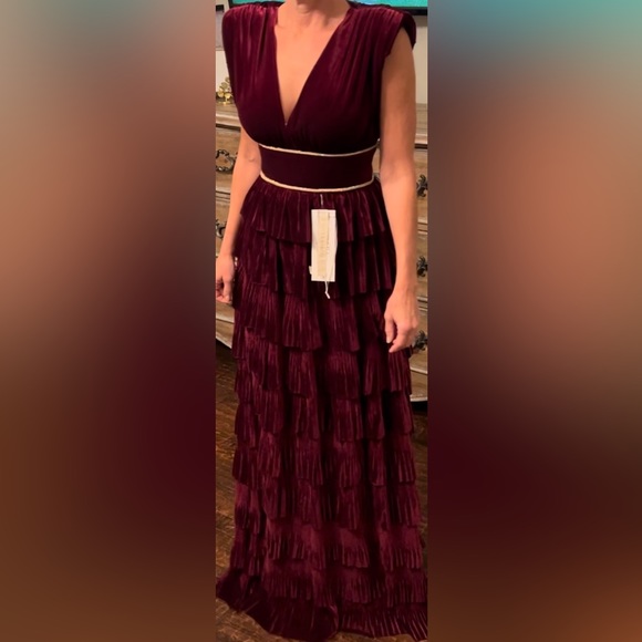 Gorgeous Bronx and Banco burgandy gown/dress. Mother of the bride/formal - Picture 10 of 10